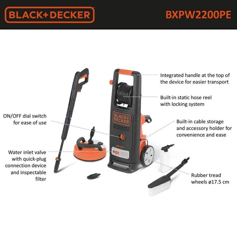 Black And Decker Pressure Washer 2200W Holbury Hardware Stores