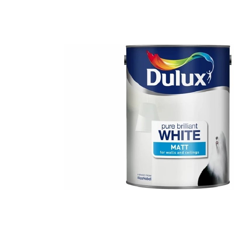 Dulux 5L Pure Brilliant White Vinyl Matt Holbury Hardware Stores
