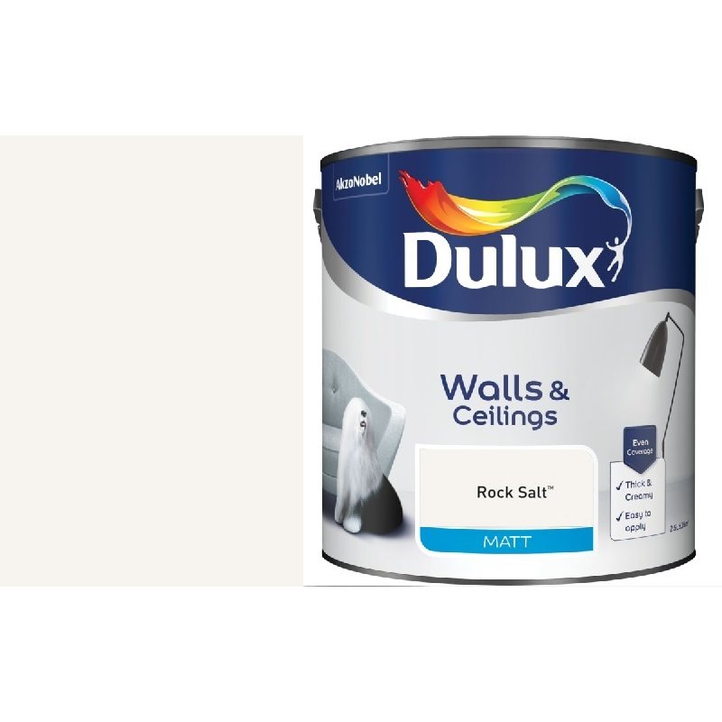 Dulux 2.5L Rock Salt Vinyl Matt Holbury Hardware Stores