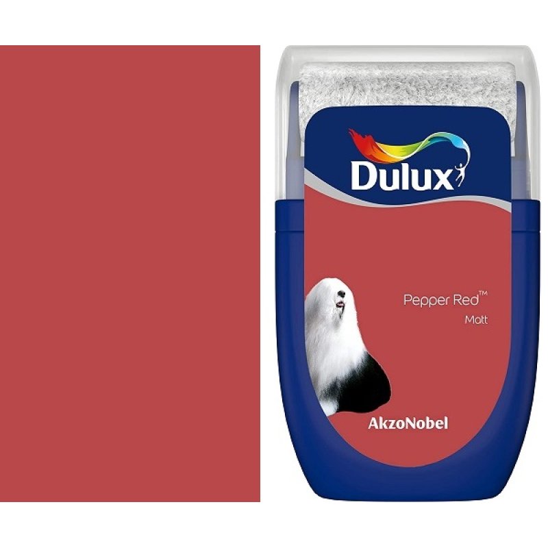 Dulux Pepper Red Tester Emulsion (Roller) Holbury Hardware Stores