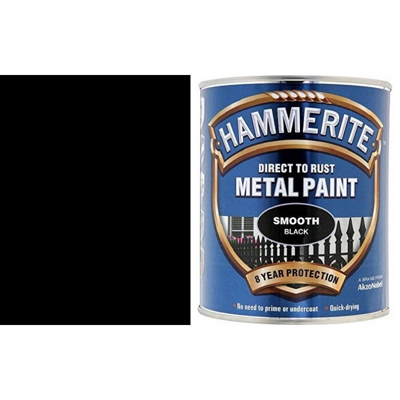 Hammerite Smooth Black 250Ml Holbury Hardware Stores