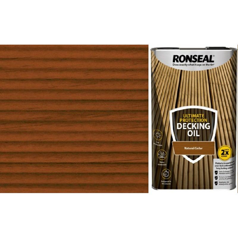Ronseal Natural Cedar Ultimate Deck Oil 5L Holbury Hardware Stores