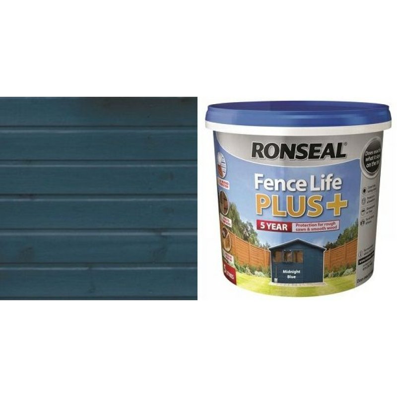 Ronseal Midnight Blue 5Yr Fencelife+ 5L Holbury Hardware Stores