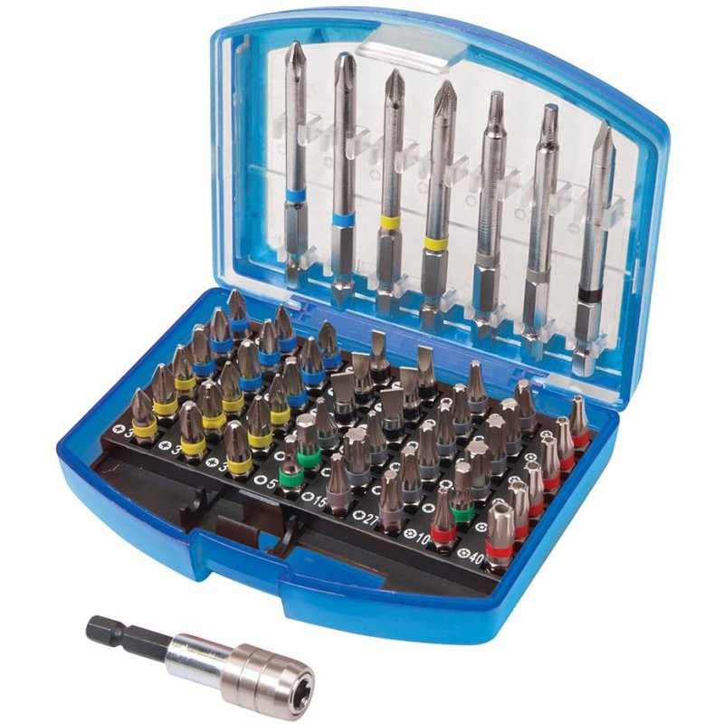 56 Piece Colour Coded Bit Set Silverline | Holbury Hardware Stores